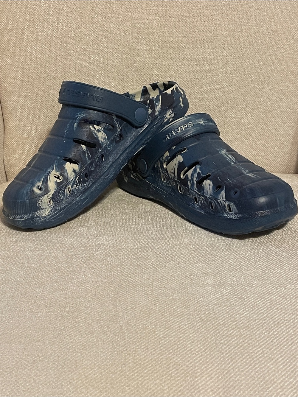 Kids Navy Clog Sandals with Adjustable Heel Strap